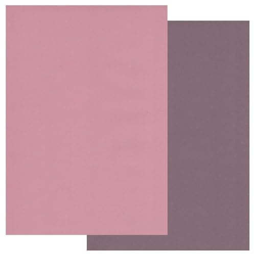 Groovi Coloured Parchment Paper: Dusky Pink & Rich Plum A4 x 10 Sheets