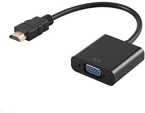 RETYLY Adattatore da HDMI a VGA HDMI maschio a femmina VGA RGB Adattatore maschio a femmina da 1080P per convertitore maschio-femmina da PC (nero)