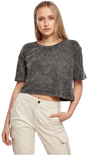 KiarenzaFD Build Your Brand Ladies Acid Washed Cropped Tee T-tröja Kortärmad T-Shirt