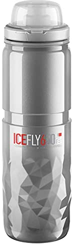 Elite Ice Fly 650ml Transparente – Botella térmica ciclismo – Mantiene frío 2.5h – Doble pared – Sin BPA