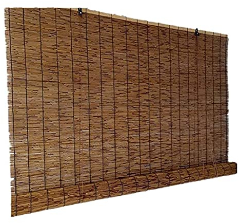 LCJQ Roll-Up Reed Shade, Free Roll-Up Jalousie Sonnenschutz für Terrasse Bambus Jalousien Outdoor Bamboo Roman Shades