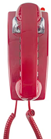 Opis WallFon Cable in Rot : Kabelgebundenes Nostalgie Wandtelefon für echte Retro Liebhaber