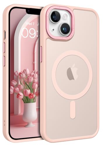 GaoBao für iPhone 13 Hülle, Handyhülle iPhone 13 [Kompatibel mit MagSafe] Durchscheinende Matte Magnetische Stoßfeste Anti-Fingerabdruck Schutzhülle Handyhülle für 6.1 Case, Rosa
