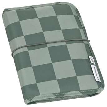 LÄSSIG Bolsa de pañales para bebé con cambiador y compartimento para toallitas húmedas para viaje/bolsa cambiante verde/verde oliva