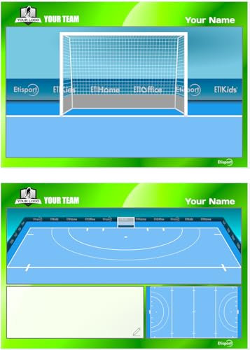 ETISPORT Torwart Feldhockey Taktiktafel für Trainer. Personalisiert mit Name, Logo oder Verein. Trocken abwischbar. 35 x 24 cm