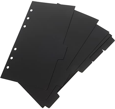 TOGEVAL 6blätter Ordnerteiler Trennblätter Kunststoffteiler Für Ordner Registerteiler Seitenteiler Trennblätter Ring-ordner Ordnerteiler