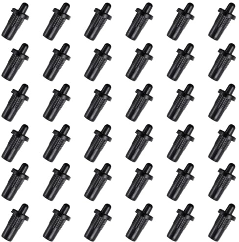 QUARKZMAN 36pz Armadio Porta Riparazione Perni 7.5mm Plastica Nero | Sostituzione Perni Molla Asse Caricato, Mobili Porta Pannello Connettore, per Persiana Cucina Armadio