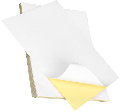 CAXUSD Stickerpapier Für Tintenstrahldrucker Weiß A4-bogen Selbstklebend Bedruckbar Geeignet Für Fenster Autos Und Mehr