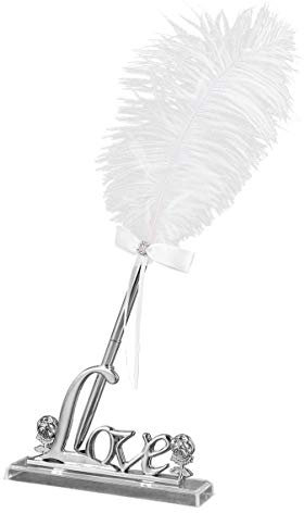 Lurrose Metal Hochzeits-gästestift Mit Basis Eleganter Signierstift Für Hochzeiten Und Jubiläen Silber Stilvolles Accessoire Für Besondere Anlässe