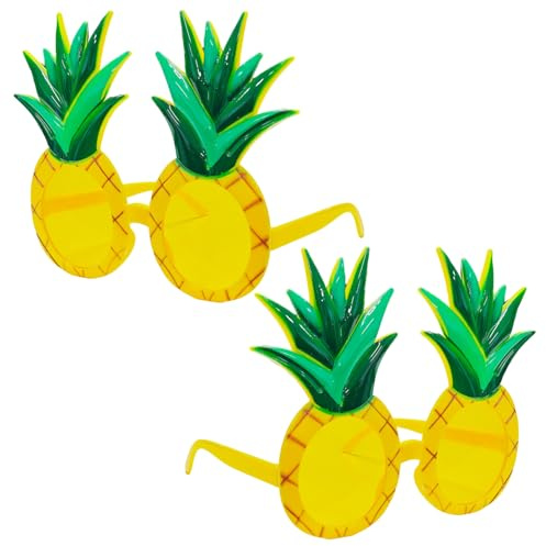 OAOSDH 2 Piezas De Gafas De Piña, Gafas Creativas De Frutas Divertidas, Nuevos Accesorios De Playa, Decoración De La Fiesta De Carnaval Hawaiano.