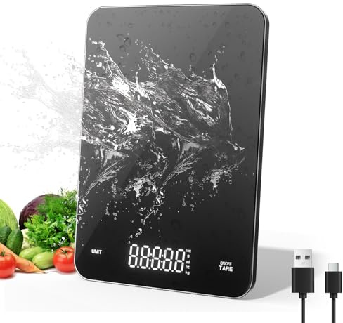 OBEST Uppladdningsbar digital köksvåg, 5 kg/0,1 g köksvåg