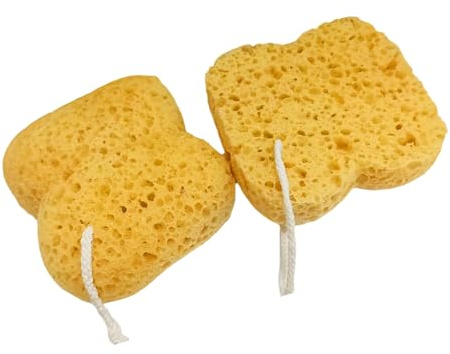 Set di 2 spugne da doccia in schiuma densa esfoliante per il corpo in luffa per una pulizia liscia per tipo di pelle spugne da bagno morbide
