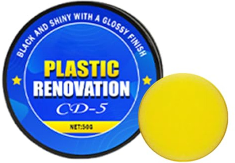 Rénovateur De Garnitures Automobiles, Éliminateur Rayures Plastique Intérieur, Nettoyant en Pâte 50g pour Détail Automobile Réparation Mineure de Garnitures Métalliques et Phares de Véhicules