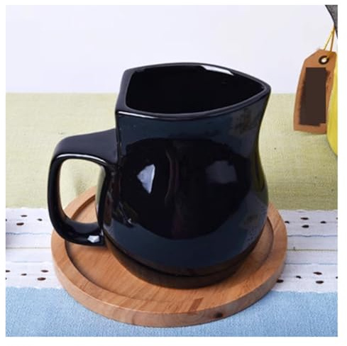 DANNMPX Gravy Boat Black Ceramic Milk Cup Jug European Style Creative Juice Bucket Gravy Boat Sauce Jug