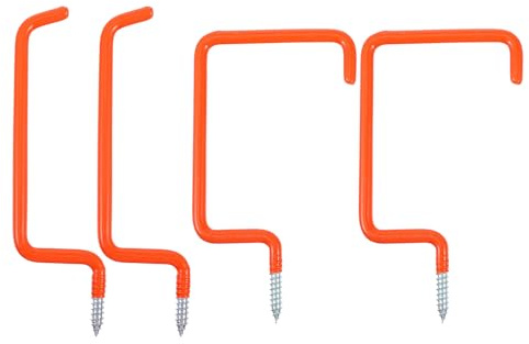 FUNOMOCYA 4 Pièces Crochets Muraux Robustes pour Vélo Support de Rangement Facile à Installer pour Garage et Plafond Fixation Sécurisée pour Murs ou Gain de Place Pratique