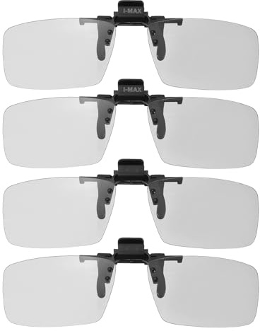 QUARKZMAN 4 Piezas De Gafas 3D Clip-On Polarizadas Gafas 3D Pasivas para RealD/Image Maximum Cine Juegos TV Proyector De Fotos