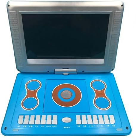 Mobil DVD-spelare, Bärbar 18-tums DVD-spelare/mobil-TV/CD/videospelare hög upplösning(Blue)
