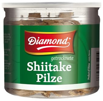 DIAMOND Shiitake Tonko Pilze, getrocknet, asiatische Speisepilze zum Kochen & Essen, natürlich, für Reis und Suppen - 3 x 30 g