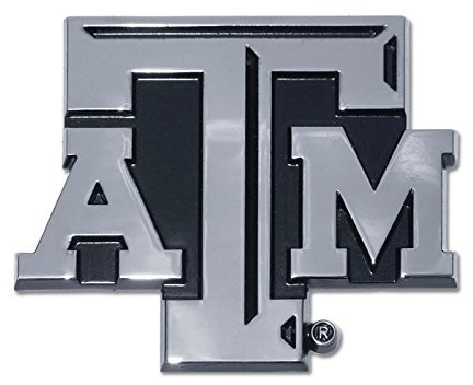 Texas A&M TAMU University Aggies Metal Auto Emblem (Chrome)
