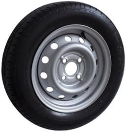 UNITRAILER Complète Roue Remorque 155/70 R13 - Jante Acier 4Jx13, ET-30, 4x100, Trou Central 57 mm - Pour Remorques Légères et Moyennes