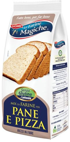 Le Farine Magiche | Mix di Farine Senza Glutine e Vegan per Pane e Pizza, Ricca di Fibre | Confezione da 500 gr (Pack of 1)