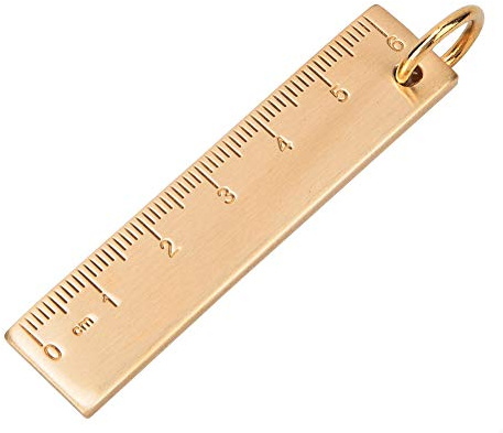 6 cm lunghezza righello ciondolo portachiavi mini righello in ottone portachiavi ufficio forniture scolastiche