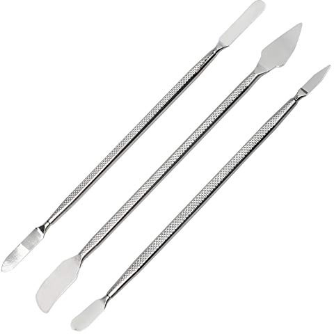 YEYIT 3 Stück Metall Spudger Reparatur Öffnungswerkzeug, Metall Spatel für Demontage von Tablet Bildschirm, Reparaturset für Mobiltelefone, iPad, Tablets, Laptops