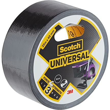 Scotch Universal Cinta americana color negro 2904, 25 m x 48 mm 6 UN/CAJA