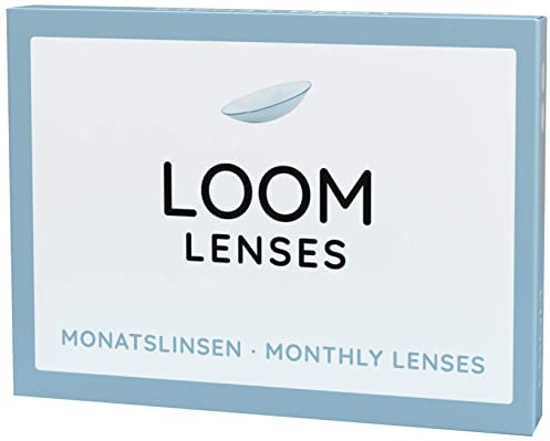 LOOM Lenses Monatslinsen weich, 3 Stück | BC 8.6 | DIA 14.2 | Kontaktlinsen mit Stärke: -5.50 Dioptrien