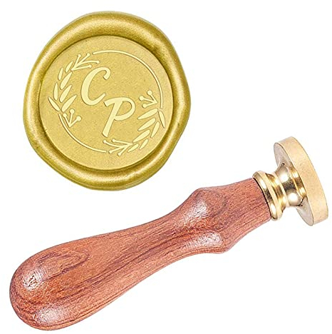 craspire Wachssiegelstempel Personalisiertes Logo-Design Benutzerdefinierter Siegelwachsstempel Vintage Retro Messing Kupfer-Siegelstempel Mit Holzgriff (69)