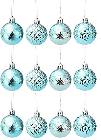 Bodhi2000 12 Stück Weihnachtskugeln bruchsichere Christbaumschmuck Weihnachtskugeln Home Party Hochzeit Dekorationen Blau