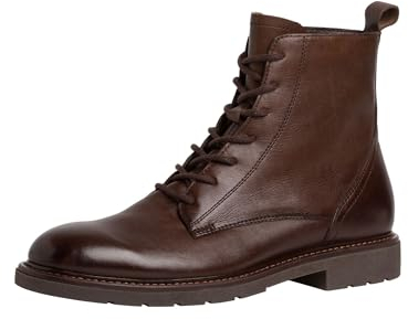 MARCO TOZZI by Guido Maria Kretschmer Herren Stiefeletten zum Schnüren aus Leder ohne Absatz, Braun (Cognac), 43
