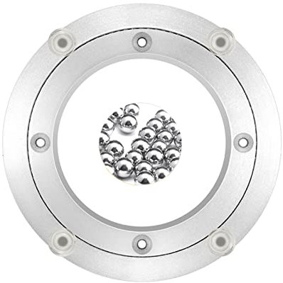 X1NGFU 1 Stück Schwerlast Drehplatte Drehlager Drehscheibe,Aluminiumlegierung Rotierende Lager Drehscheibe,Schwerlast Kugellager for Runden Tisch,Für Esstisch TV Monitor ((5in) 120mm)