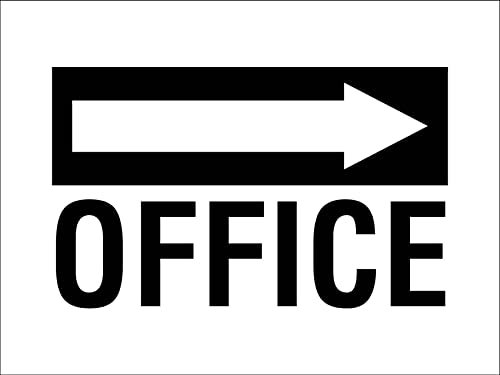 Warnschild Büro (Pfeil Rechts) Retro Warnmarkierung Personalisierte Wanddeko 20X30Cm, Infoschild