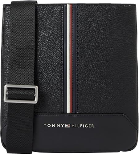 Tommy Hilfiger Herren Crossbody Bag Tasche Central Mini Crossover Kunstleder, Schwarz (Black), Onesize