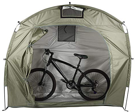 gernie Bike Storage Tent, Oxford Cloth Waterproof Outdoor Bike Covers Storage Shed Tent, Bicycle Storage Shed, Portable Shed Cover for Bikes, Lawn Mower, Garden Tools (OD Green)