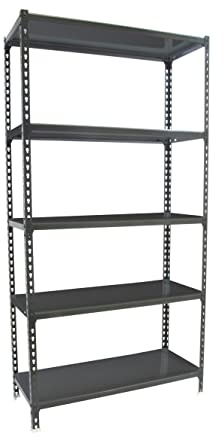 PROREGAL Schwerlastregal Big Metal Shark | HxBxT 200x100x40cm | Fachlast 180kg | Anthrazit-Anthrazit | Regal Standregal Aufbewahrungsregal
