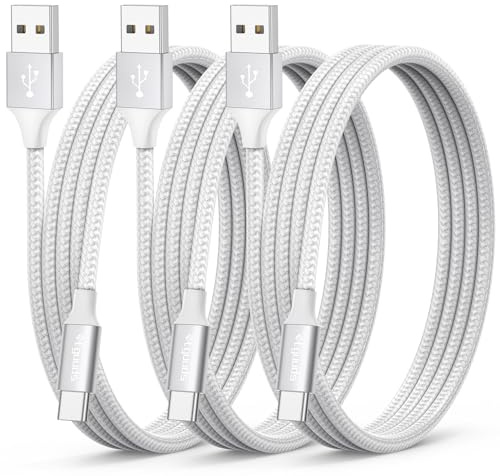 etguuds USB C Kabel, [3Pack 2M+1M+1M] USB A auf USB C Ladekabel Nylon Geflochten Kabel USB Type C für iPhone 17 16 15 Pro, für Samsung Galaxy S23 S21 S10 S9 S8, Huawei P30 P20 usw