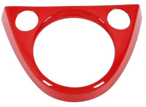 CCYLEZ Gearbox Shift Panel Frame Cover, Gearbox Shift Knob Panel Frame Cover Deformation Resistant Paste Assembly Anti Fading for 500 (Red)