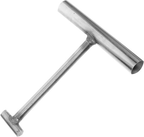 SEWOART Gancio per Tombino in Metallo Inossidabile Impugnatura a T, Diametro Asta 12Mm, per Porte Avvolgibili e Apertura Botole in Ambienti Industriali