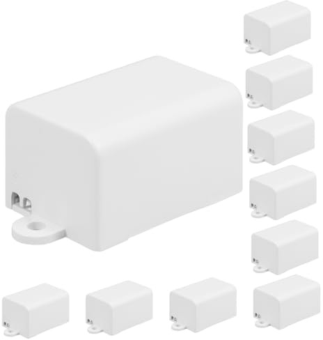 DOITOOL Boîtiers Plastique de Jonction Électrique Légère et Portable Boîte de Connexion Étanche Blanche en PC Lot de 10 pour Applications Électroniques Diy
