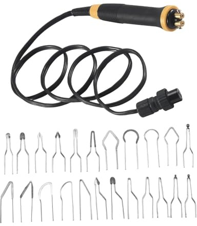 Oshhni Brennstift-Set, Brandmalerei-Maschine mit 21 Drahtspitzen, vielseitiges Handstück, Brandmalerei-Stiftwerkzeug für DIY-Bastelprojekte