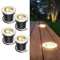 ISOISL 4pcs Spot led extérieur encastrable sol LED 3W blanc chaud IP65 - Spot d'éclairage de sol rond - Spot led encastrable jardin extérieur pour terrasse/piscine,Résistant au passage 230V