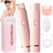 Intimrasierer für Frauen, 2 in 1 Dual-Head Elektrisch Damenrasierer, Elektrischer Rasierer Damen Intimbereich Pro, IPX7 Wasserdicht Nass/Trocken Bikini Trimmer für Gesicht Arme Bein Körper (A)