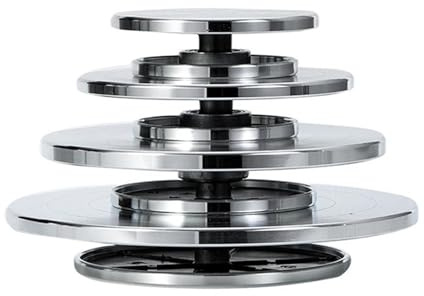 TöPferscheibe, Drehscheibe TöPfern 15–30 Cm Töpferscheibe, Doppelseitiger Aluminium-Keramik-Drehteller, DIY-Ton-Werkzeuge, Drehteller, Kuchen, Drehtisch, Keramik-Ton-Werkzeug(15 x 12 x 1.1cm)