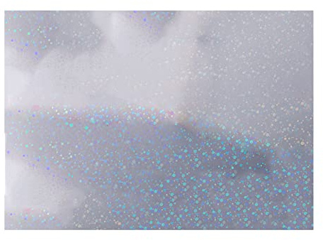 Autocollant décoratif pour fenêtre en verre dépoli - Film holographique en silicone transparent - Pour bricolage, bijoux, feuilles pour résine