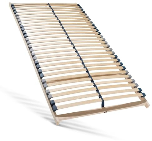Sleepneo Lattenrost 90x200, Ergonomischer 7-Zonen-Lattenrost aus Buchenholz, 28 Latten, Selbstmontage, hohe Traglast bis 150Kg