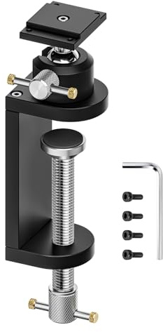 WhiteRhino Mini Vise Stand,Swivel Base Vise Drill Stand Detachable Bench Holder Mount with Heavy Duty Aluminum Alloy Precision CNC Holding Tool Portable Work for Woodworking Jewelry Making DIY