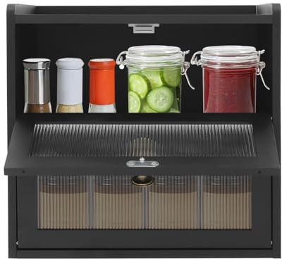GDSKR Boîte à pain de 25 l - Double couche - En pin - 36,5 x 24 x 34 cm - 2 étages - Pour pain, muffins et autres pâtisseries - Charge maximale : 15 kg