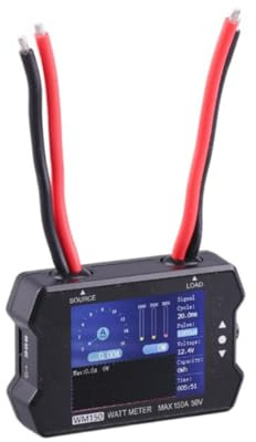 Wattmètre Analyseur de puissance avec écran LCD pour drones RC FPV Testeur de tension 1-50 V 150 A Prise en charge du signal Pwm Précision 1µs Mise à jour du micrologiciel USB